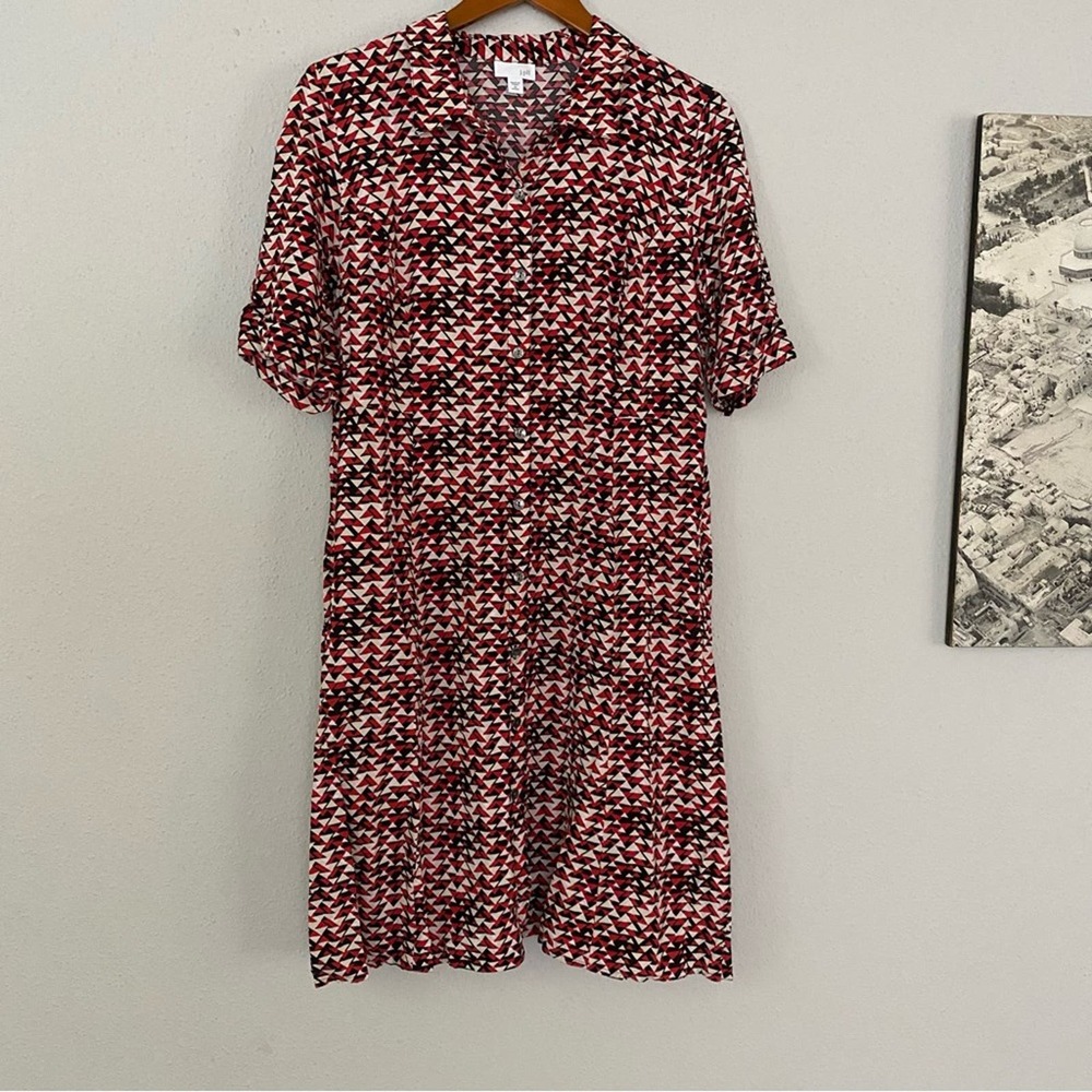 J. Jill Triangle Print Shirt Dress
